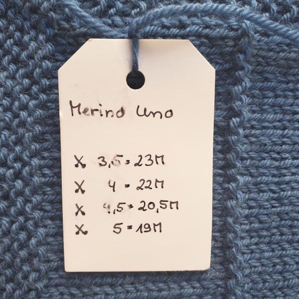 Infos zur Strickprobe Merino Uno 1